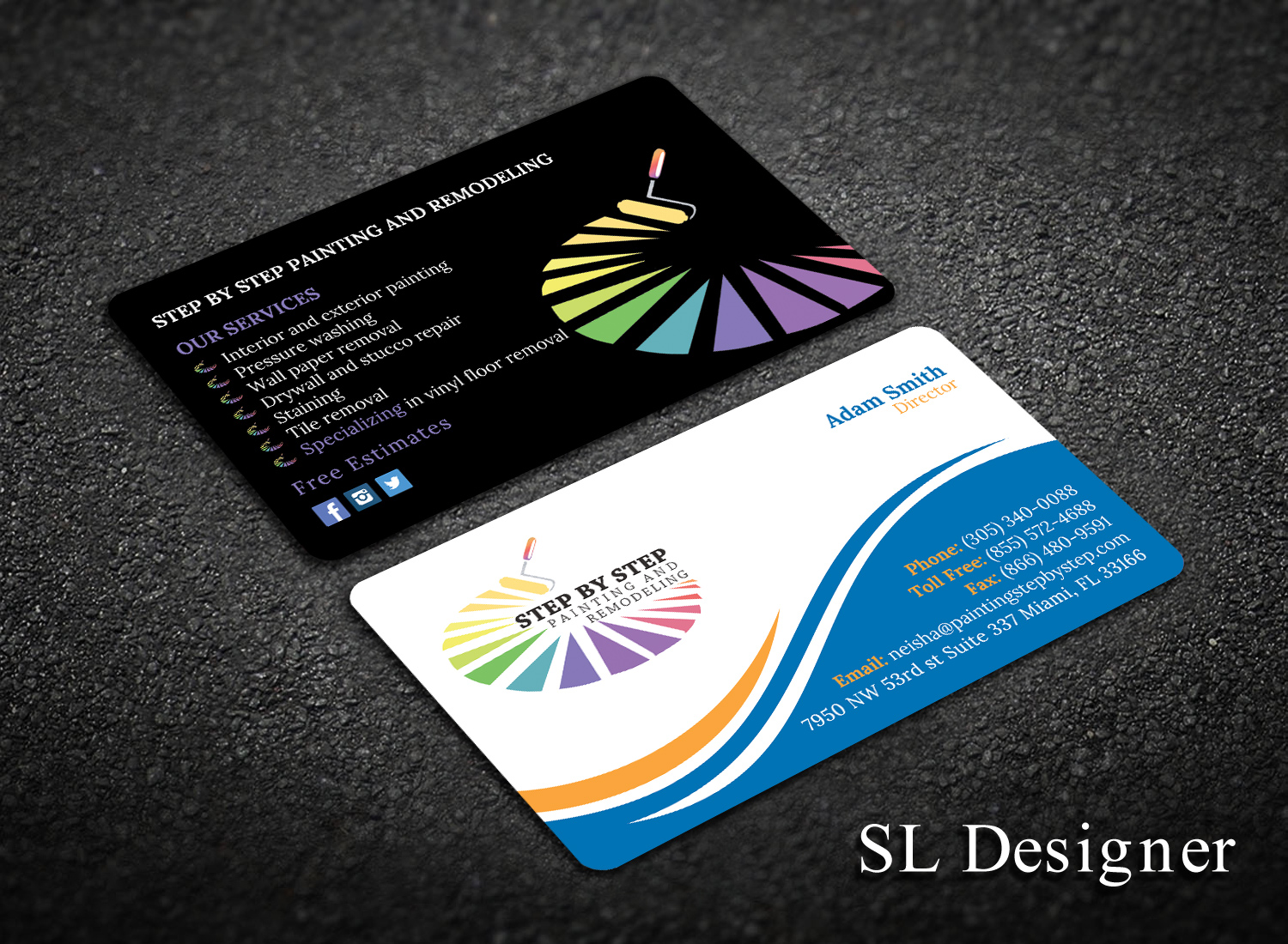 Business Card Design by SL Designer for Step by Step Painting and Remodeling  | Design #14012402
