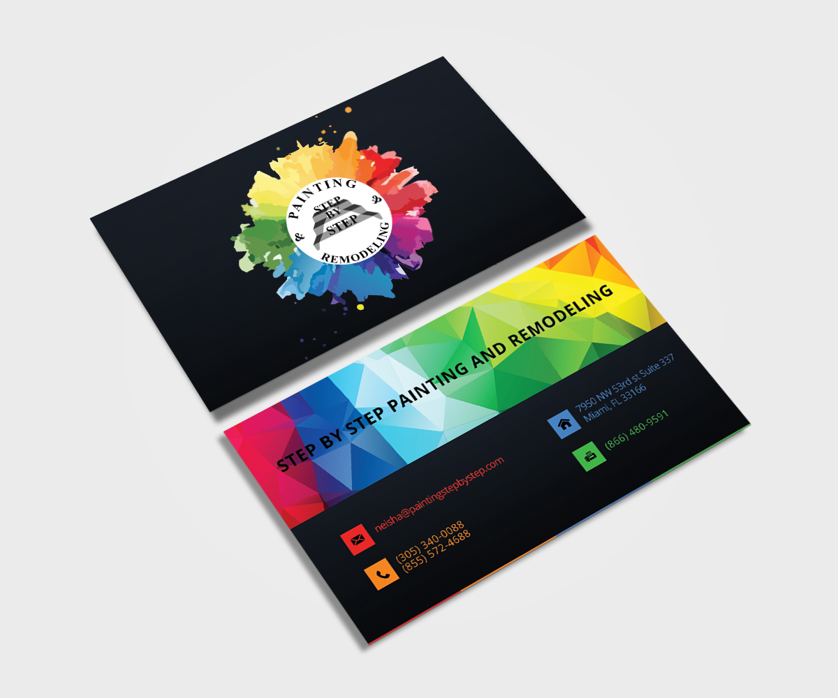 Business Card Design by Graphic Flame for Step by Step Painting and Remodeling  | Design #13960887