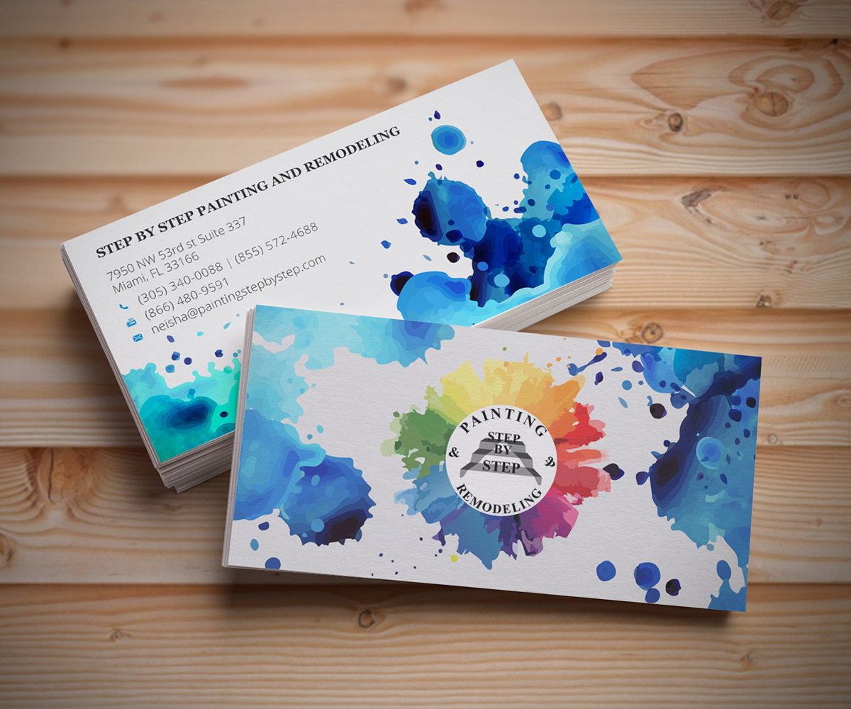Diseño de Tarjeta de Presentación por Graphic Flame para Step by Step Painting and Remodeling  | Diseño #13960901