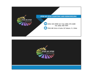 Business Card Design by EA Designs for Step by Step Painting and Remodeling  | Design: #13981850
