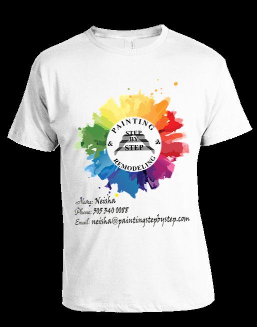T-shirt Design by Kushan Graphic for Step by Step Painting and Remodeling  | Design #14043575