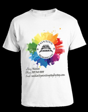 T-shirt Design by Kushan Graphic for Step by Step Painting and Remodeling  | Design: #14043575