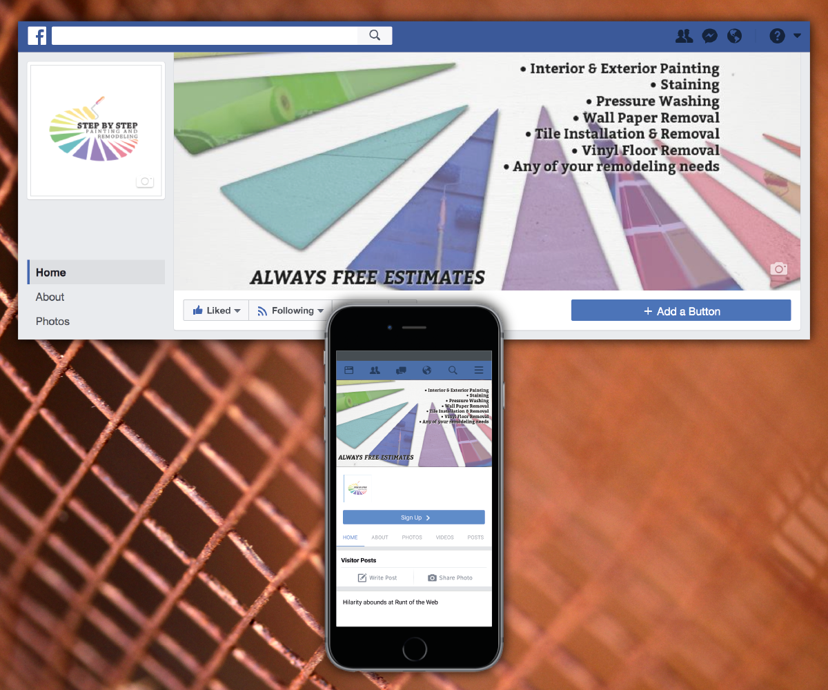 Facebook Design by nreimer for Step by Step Painting and Remodeling  | Design #14008900