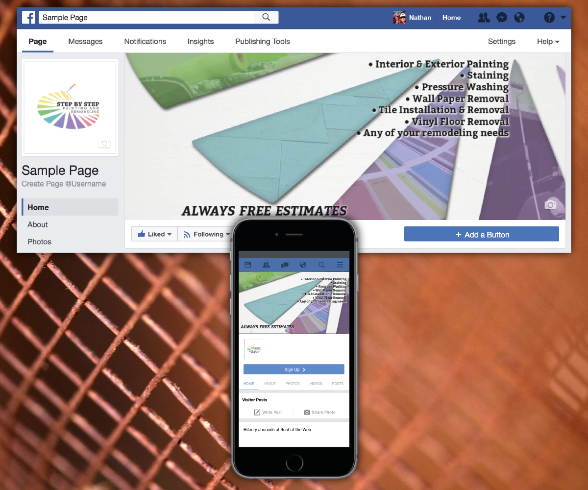 Facebook Design by nreimer for Step by Step Painting and Remodeling  | Design #14012000