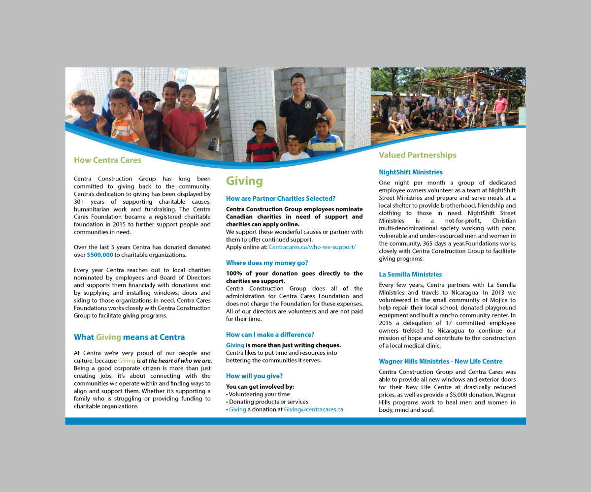 Brochure Design by M.Pirs for Centra Cares Foundation | Design #13943405