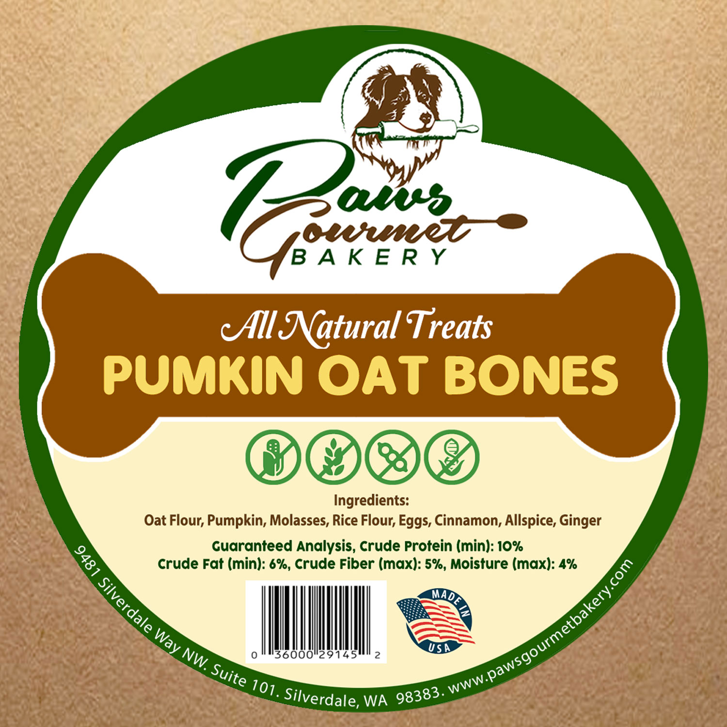 Diseño de Etiqueta por ordelya.nicole para Paws Gourmet Bakery | Diseño #13985198