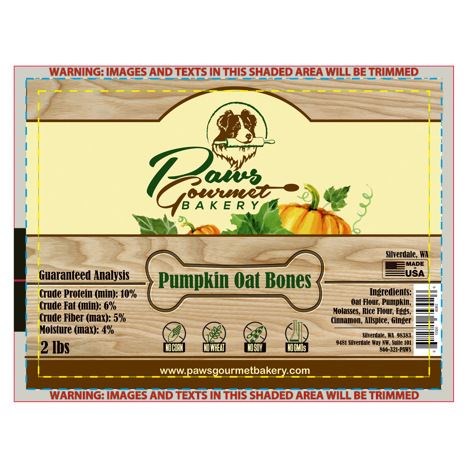 Diseño de Etiqueta por Polina_pro para Paws Gourmet Bakery | Diseño #13998470