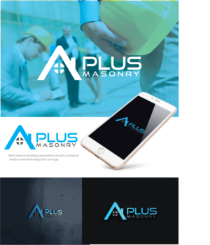 Logo Design by gleace design 2022 for A Plus Masonry | Design: #14003674