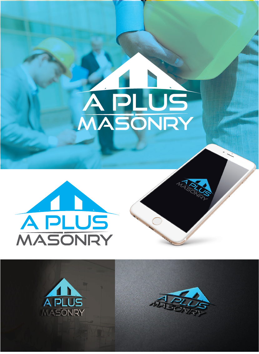 Logo Design by gleace design 2022 for A Plus Masonry | Design #14022693