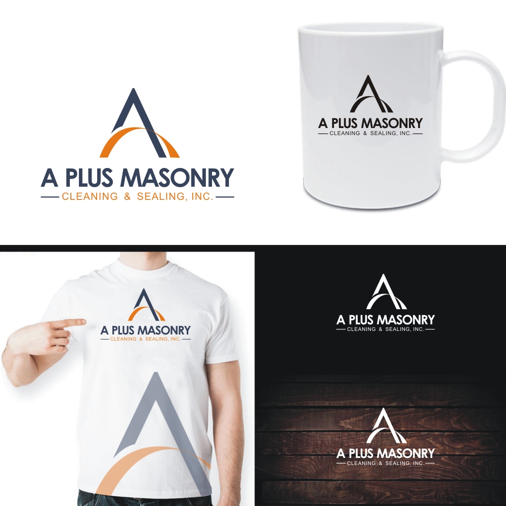 Logo Design by webeezine for A Plus Masonry | Design #13995007