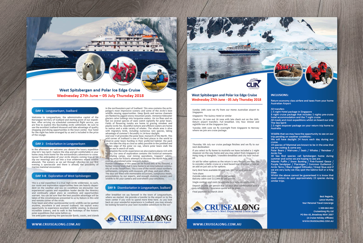 Diseño de Flyer por alex989 para CruiseAlong Pty Ltd | Diseño #14071355