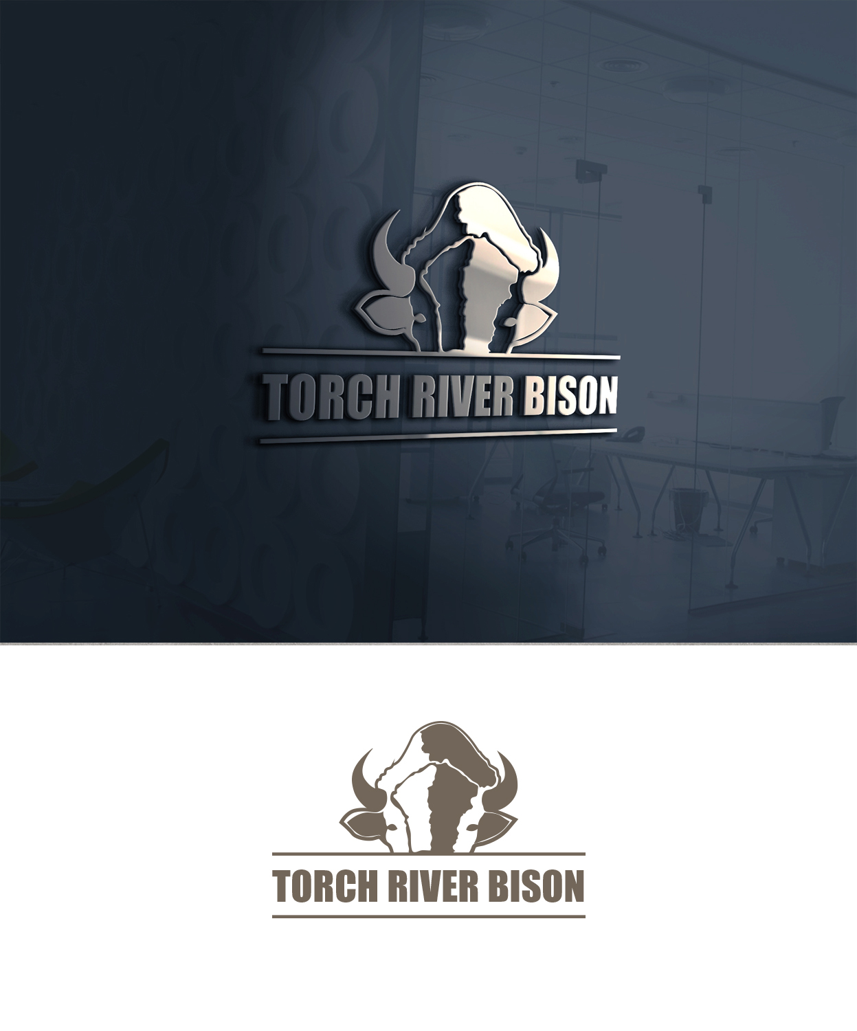 Logo Design by herumason for Torch River Bison | Design #14163552