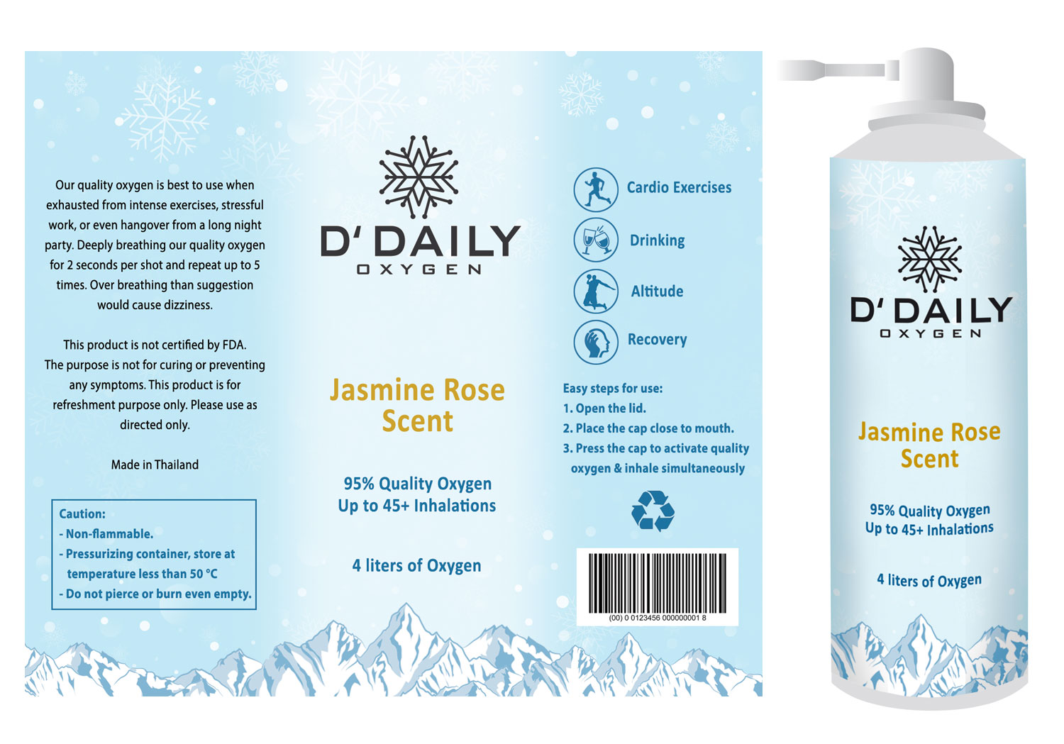 Label Design by ordelya.nicole for DAILY OXYGEN CO., LTD. | Design #14141183
