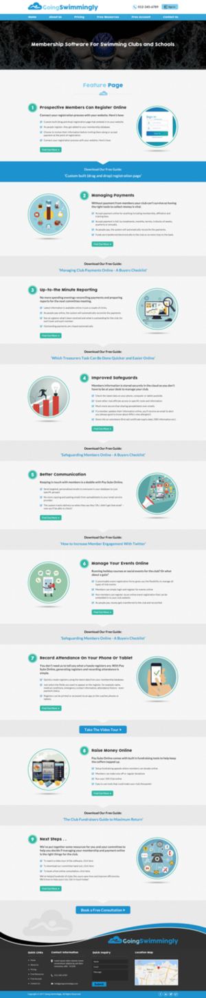 Home page and features page design for SaaS company | Diseño Web por Sbss