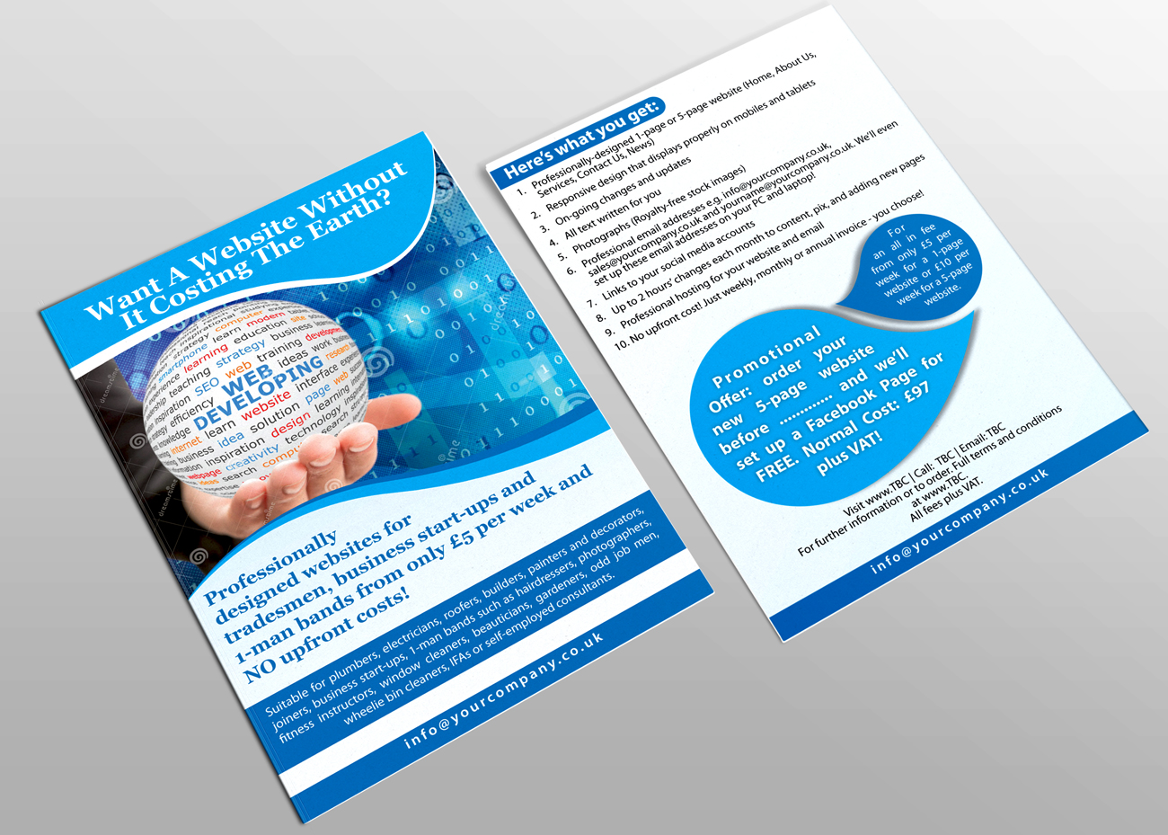 masculine economical small business flyer design for red flame