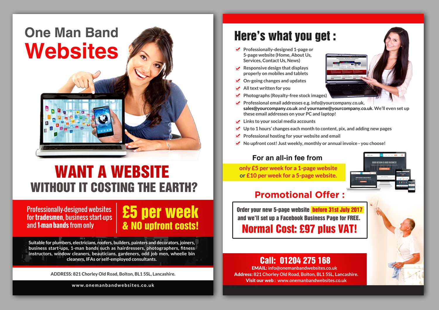 Design de Flyer par debdesign pour Red Flame Marketing | Design #14180825