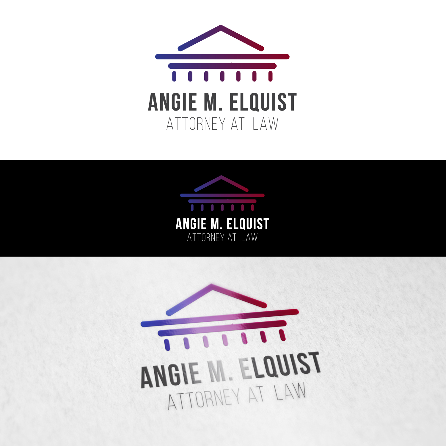 Logo Design by wdishan fernando for The Law Office of Angie M. Elquist | Design #13962983