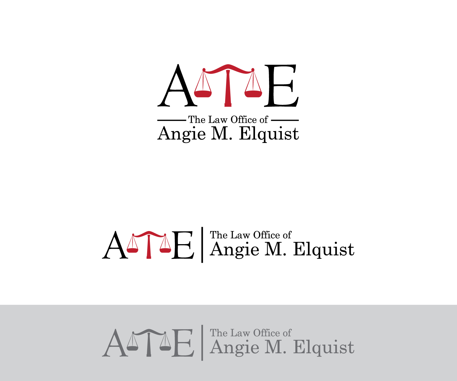 Logo Design by FLoc! Studio for The Law Office of Angie M. Elquist | Design #13957408