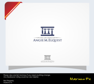 Logo Design by Mariono Fx for The Law Office of Angie M. Elquist | Design: #13953358