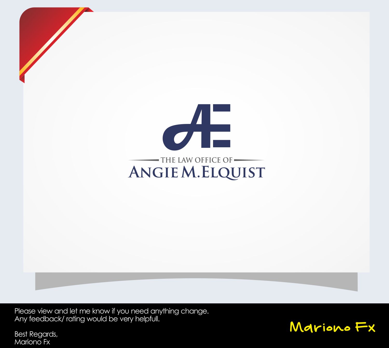 Design de Logo par Mariono Fx pour The Law Office of Angie M. Elquist | Design #13967142
