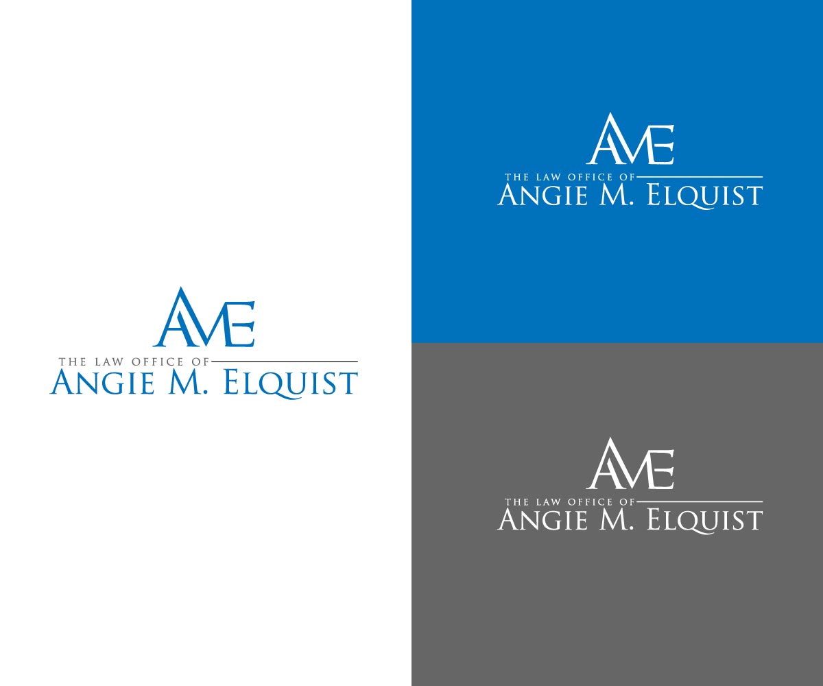 Logo Design by tani_sha321 for The Law Office of Angie M. Elquist | Design #13956973