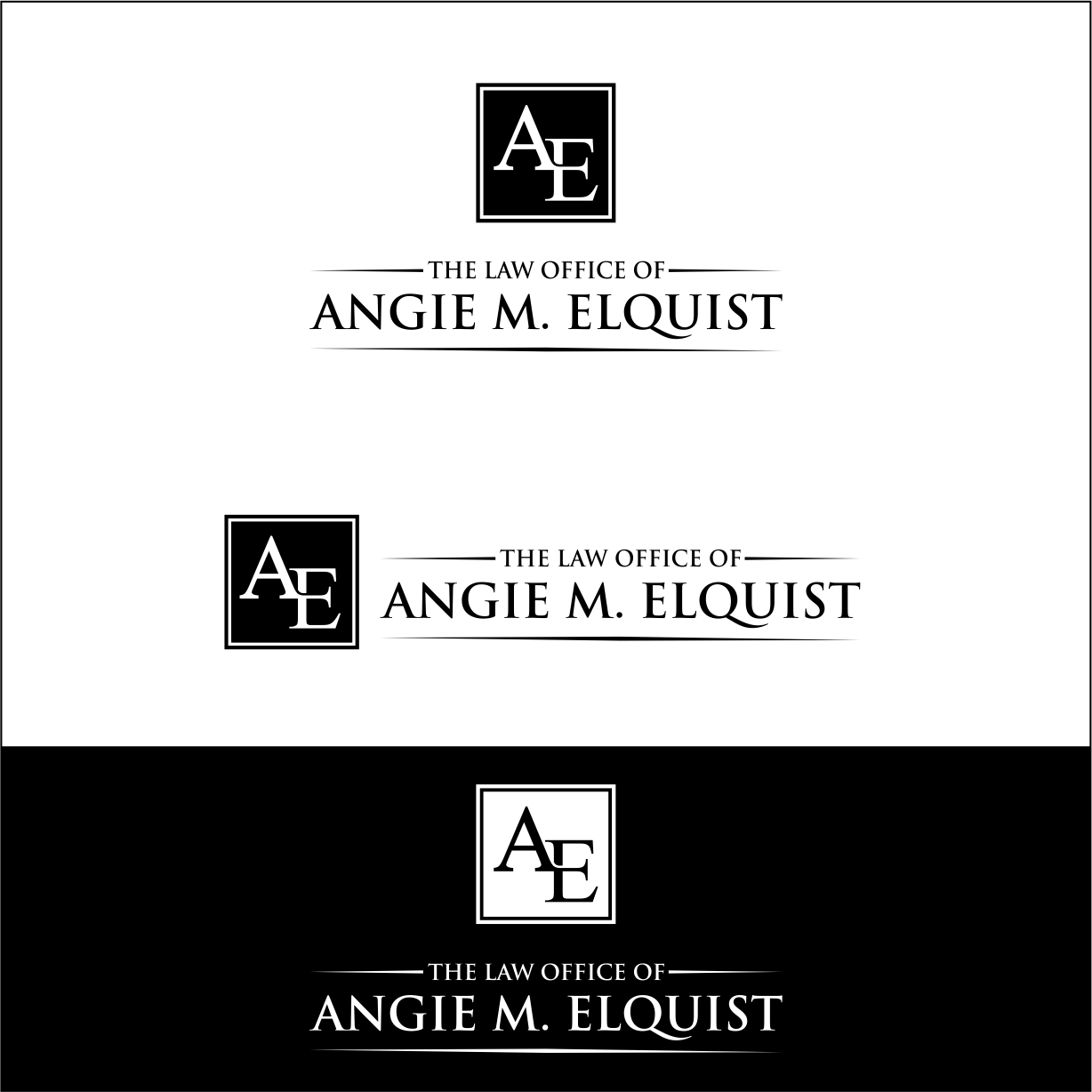 Logo Design by myusf for The Law Office of Angie M. Elquist | Design #13965599