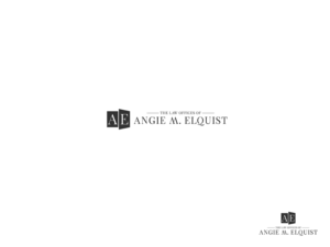 Logo Design by nzvm for The Law Office of Angie M. Elquist | Design: #14006047