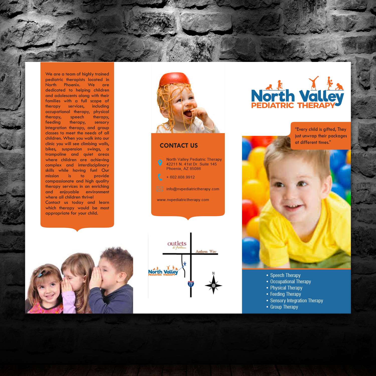 Brochure Design by theblueart for North Valley Pediatric Therapy | Design #13979409