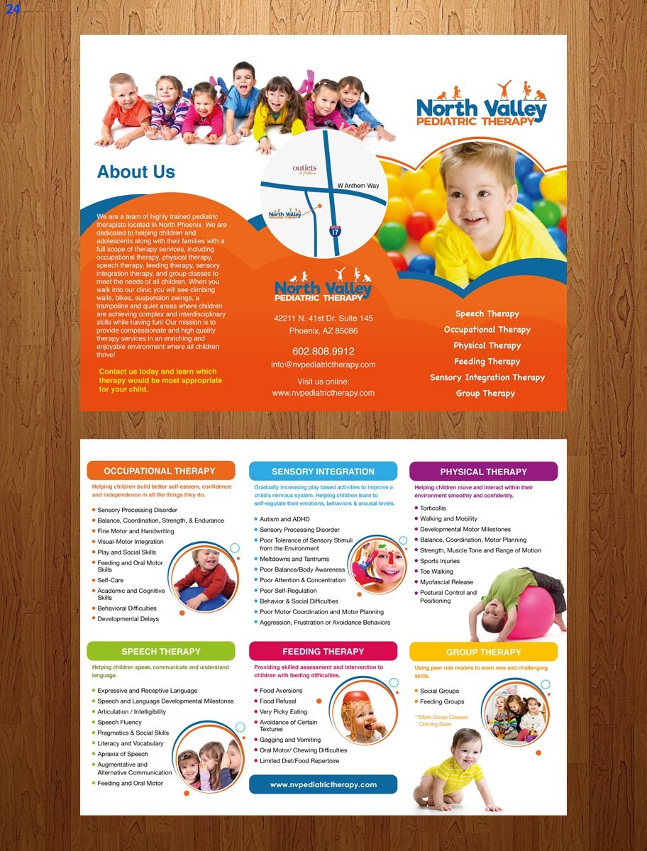 Broschüren-Design von uniquedesign10 für North Valley Pediatric Therapy | Design #14044165