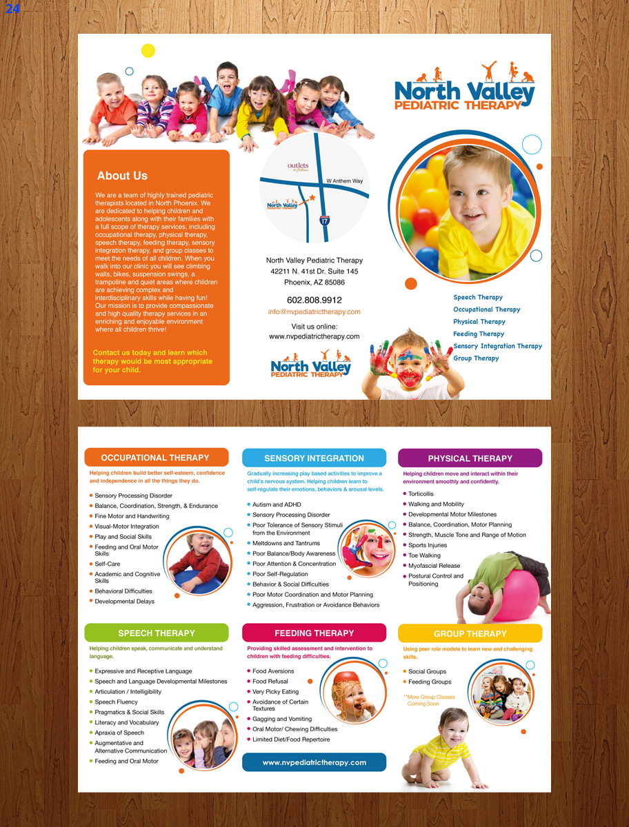 Brochure Design by uniquedesign10 for North Valley Pediatric Therapy | Design #14044219