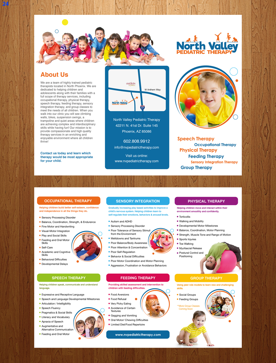Brochure Design by uniquedesign10 for North Valley Pediatric Therapy | Design #14044247
