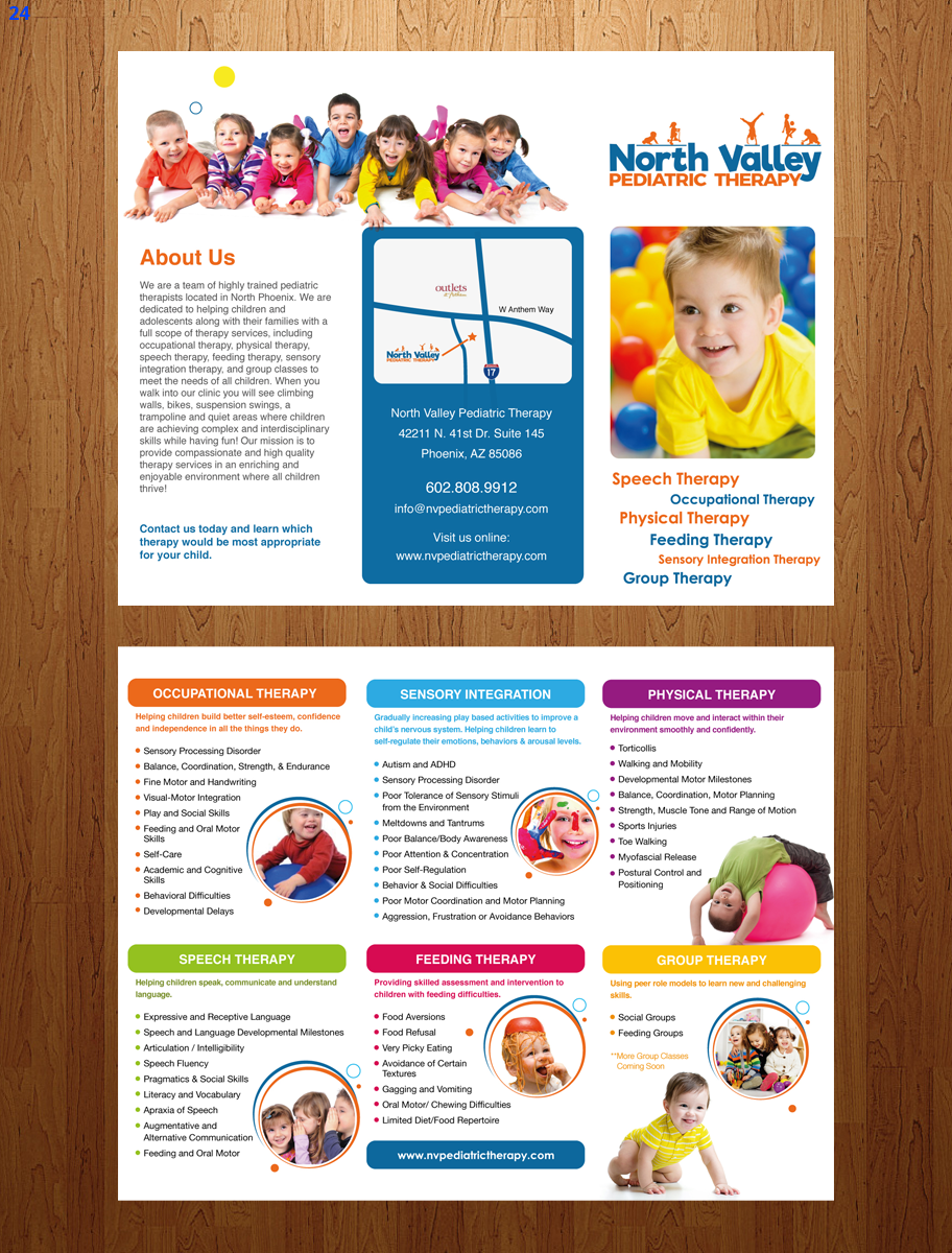 Brochure Design by uniquedesign10 for North Valley Pediatric Therapy | Design #14044249