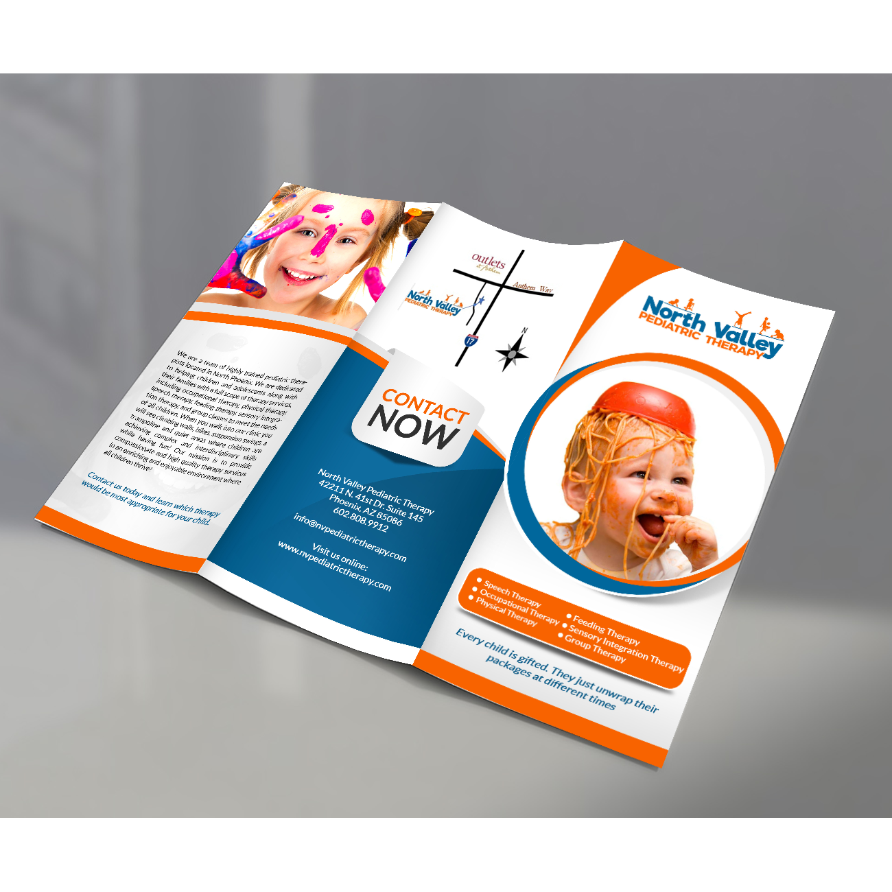 Brochure Design by debdesign for North Valley Pediatric Therapy | Design #13992509