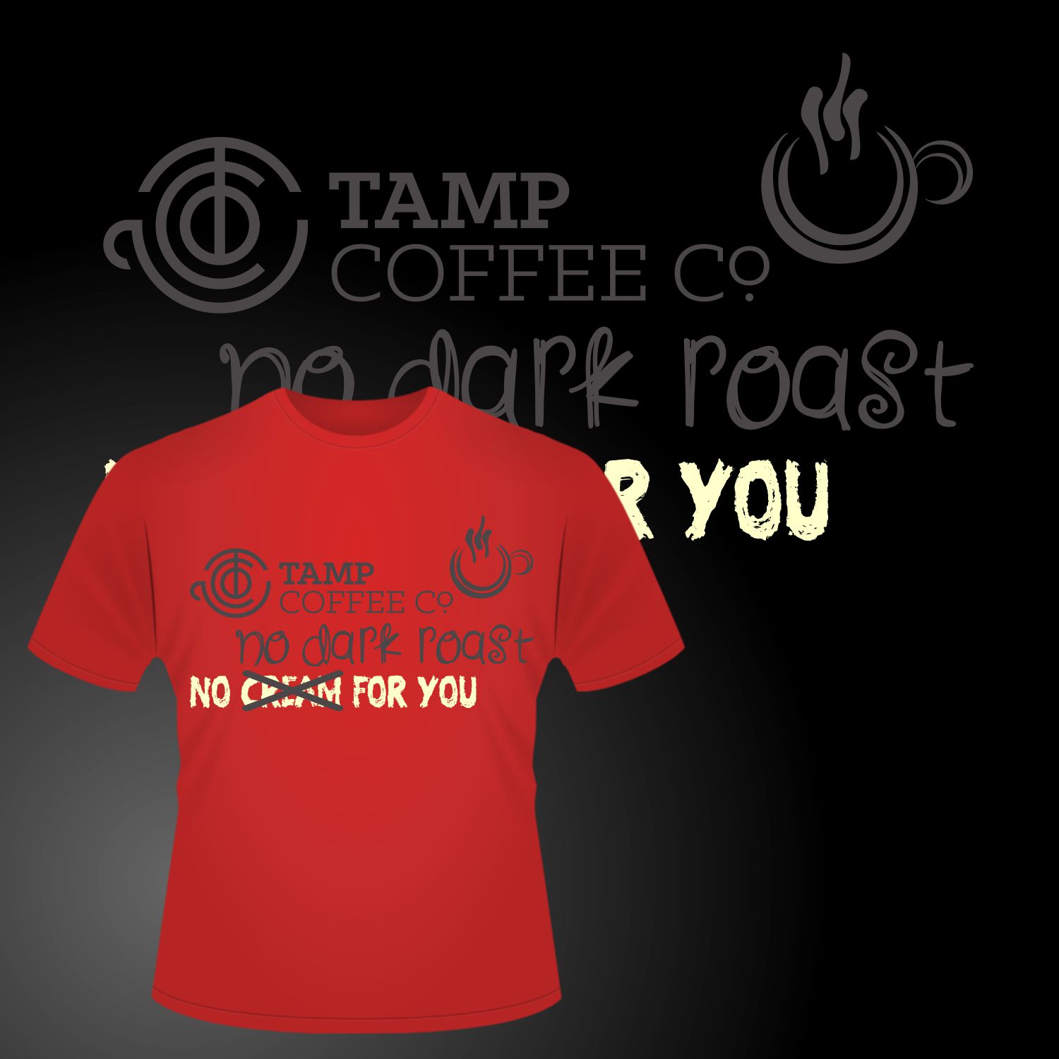 T-shirt Design by ochaTheAngel for Tamp Coffee Co. | Design #13951977