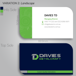 Business Card Design by Amicus Graphics for Davies Metalcraft | Design: #13979120