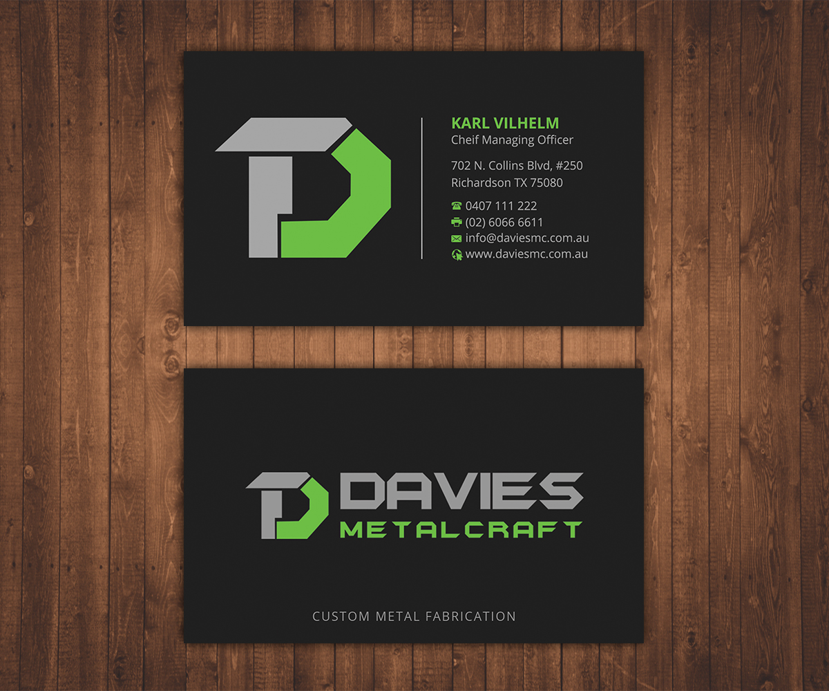 Business Card Design by Stylez Designz for Davies Metalcraft | Design #13994947