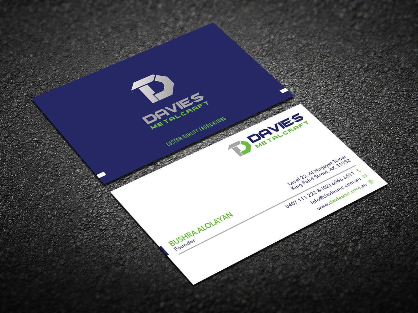 Business Card Design by Verified artistry for Davies Metalcraft | Design #13964488