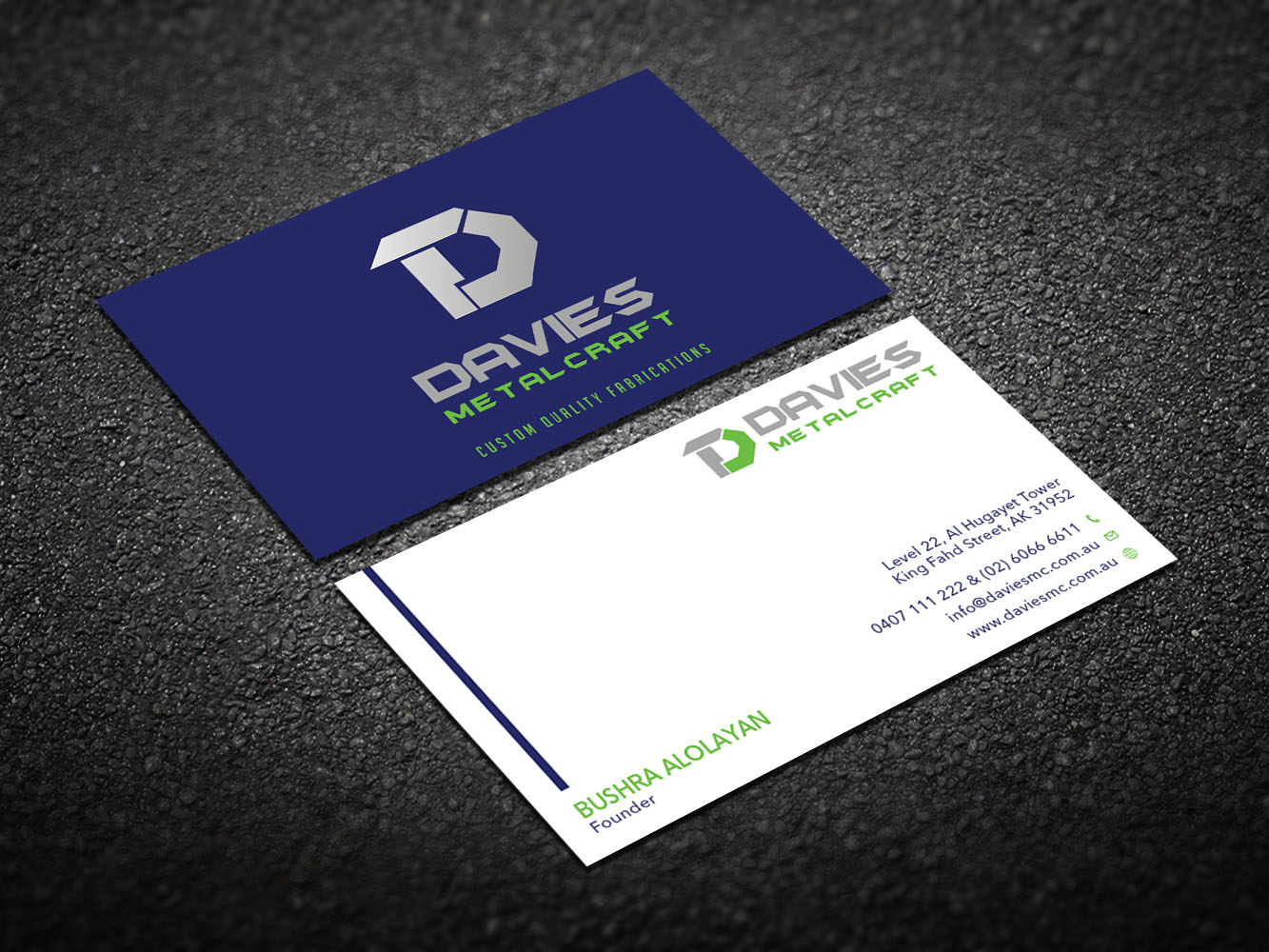 Business Card Design by Verified artistry for Davies Metalcraft | Design #13964493