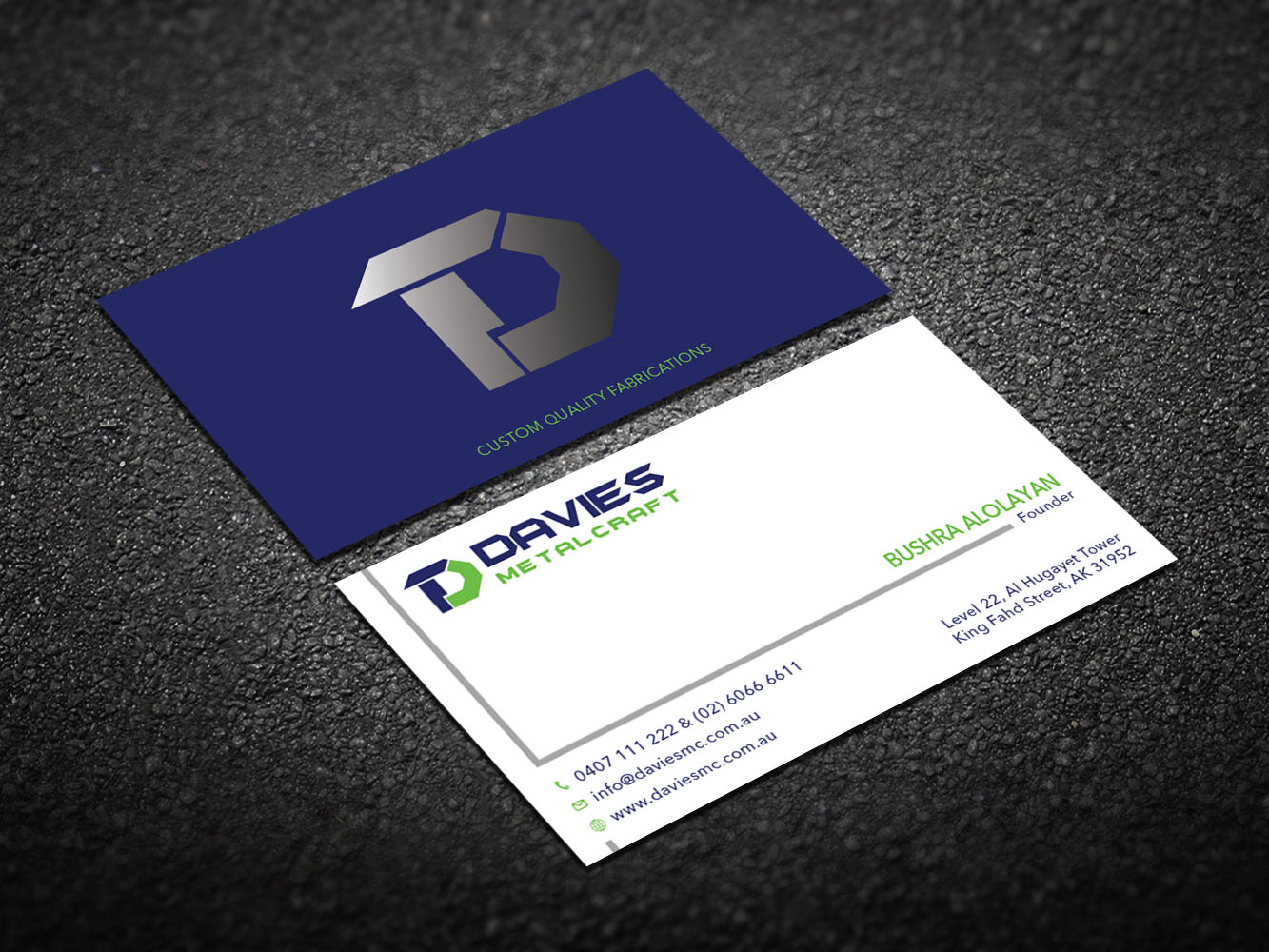 Business Card Design by Verified artistry (Design garden) for Davies Metalcraft | Design #13964498