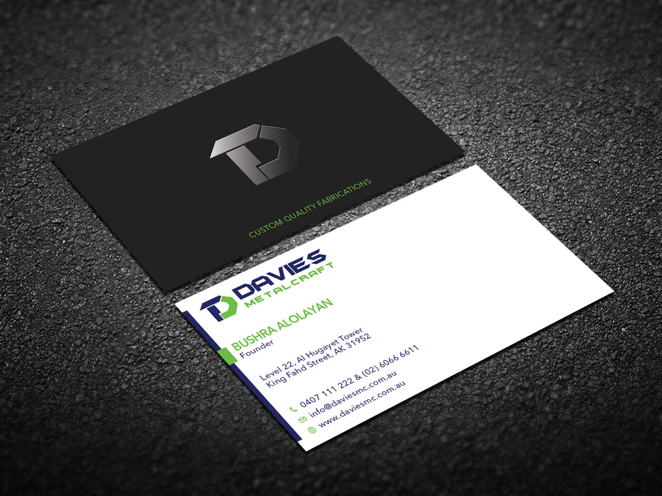 Business Card Design by Verified artistry for Davies Metalcraft | Design #13964501