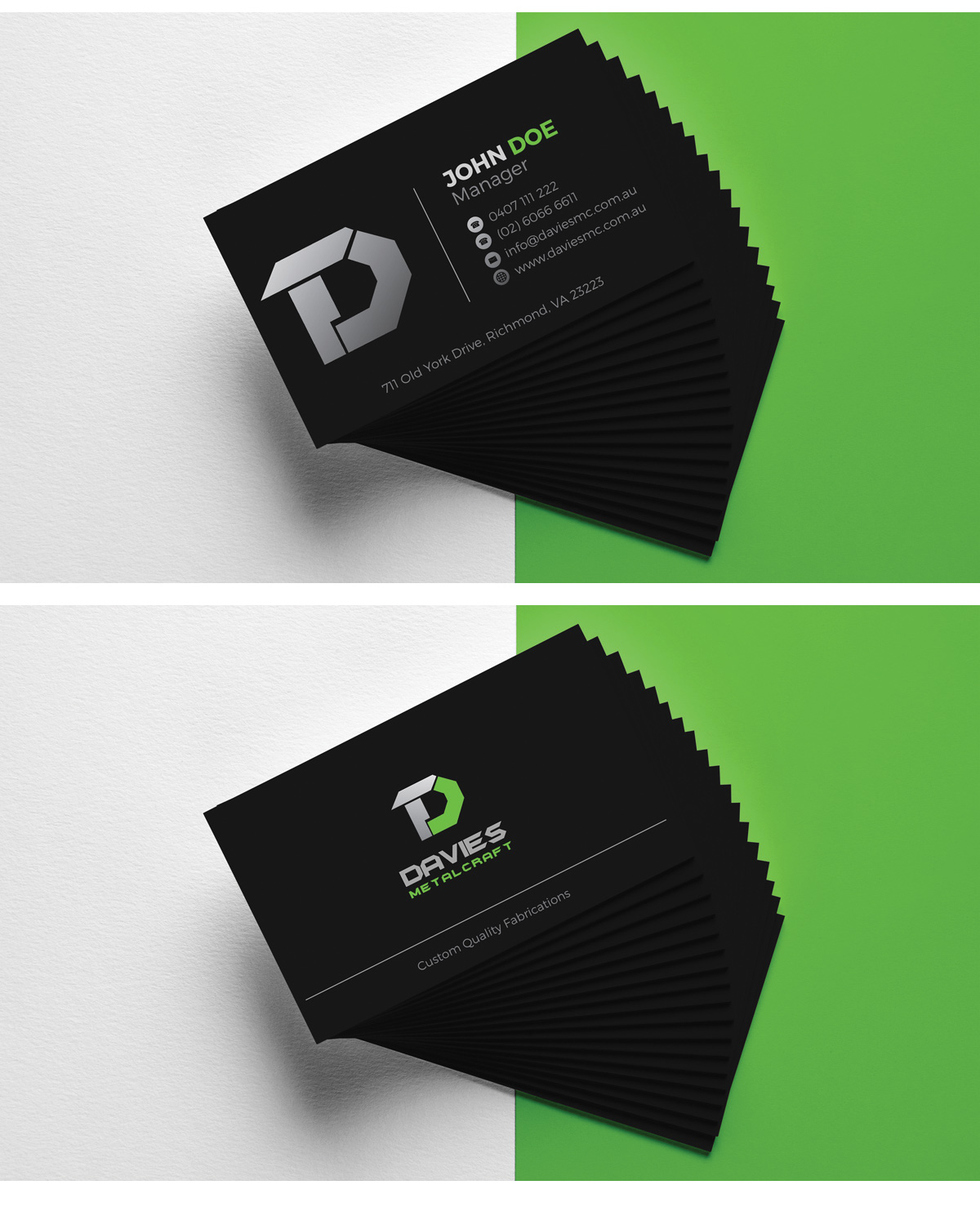 Business Card Design by JK18 for Davies Metalcraft | Design #13968254