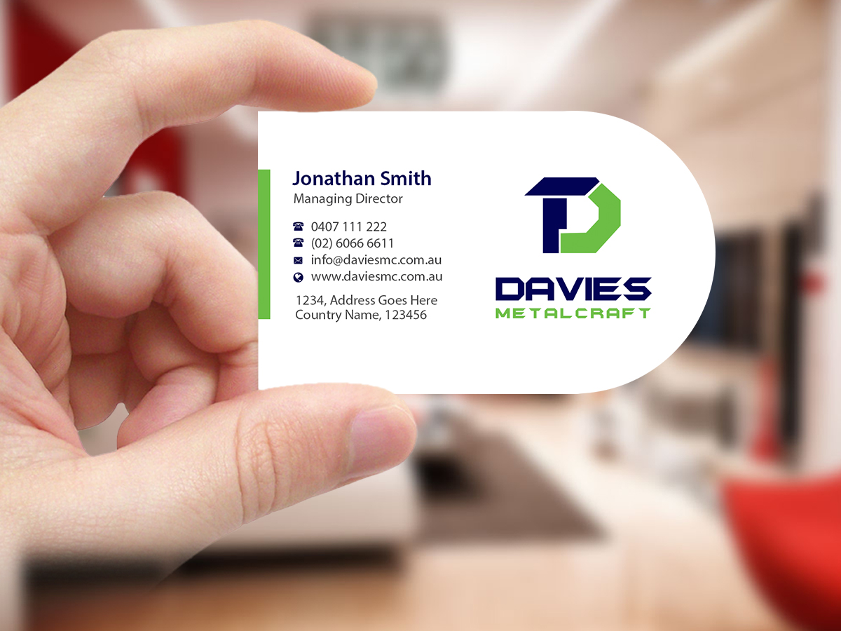 Business Card Design by Creations Box 2015 for Davies Metalcraft | Design #13964121