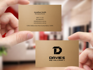 Visitenkarten-Design von Creations Box 2015 für Davies Metalcraft | Design: #13964152