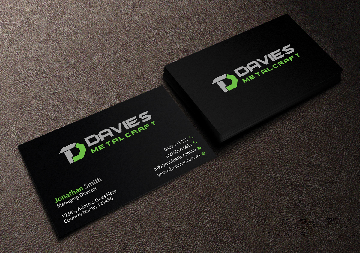 Business Card Design by Creations Box 2015 for Davies Metalcraft | Design #13964167