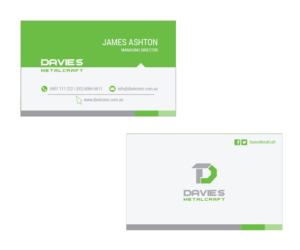 Business Card Design by Deviantstore for Davies Metalcraft | Design: #13962488