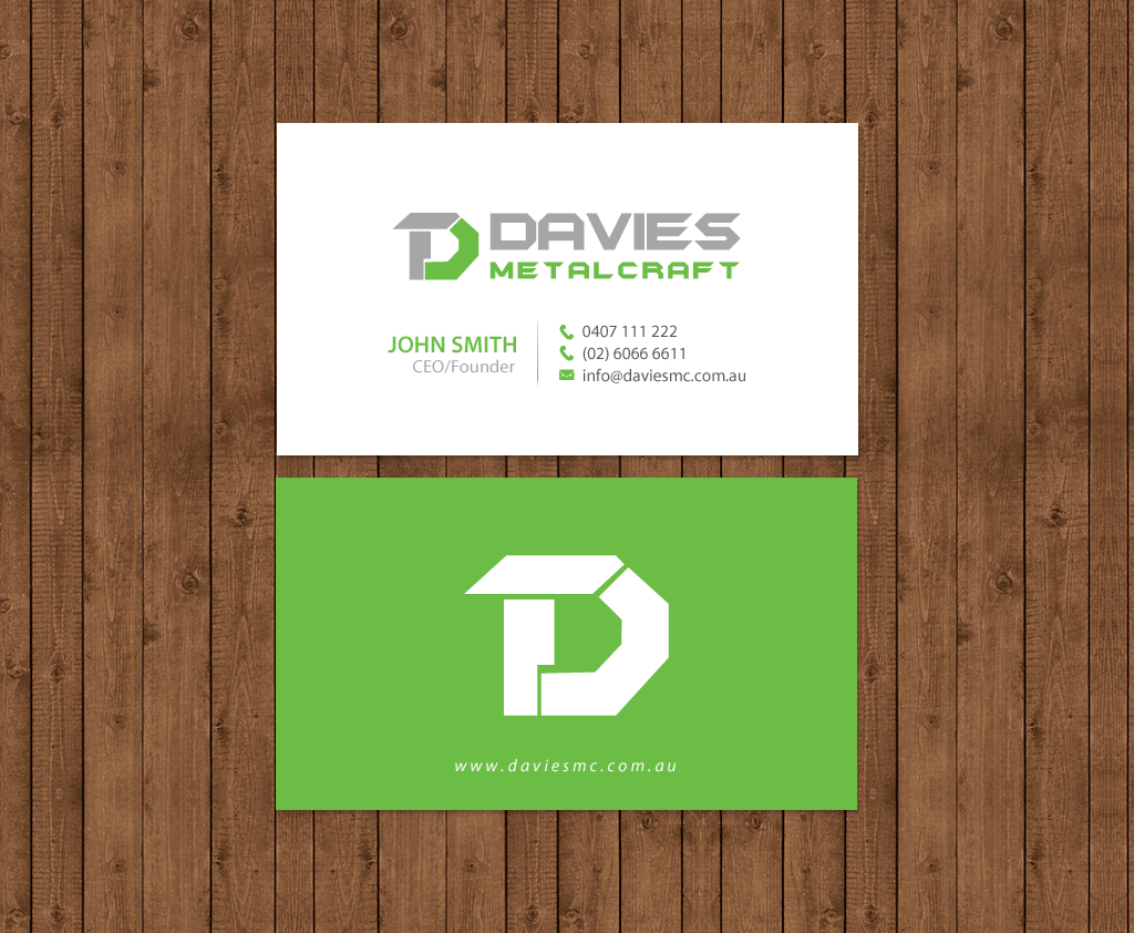 Business Card Design by chandrayaan.creative for Davies Metalcraft | Design #13983183