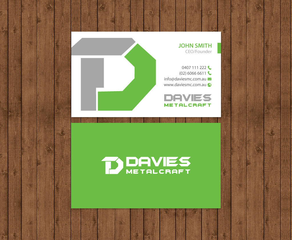 Business Card Design by chandrayaan.creative for Davies Metalcraft | Design #13983196