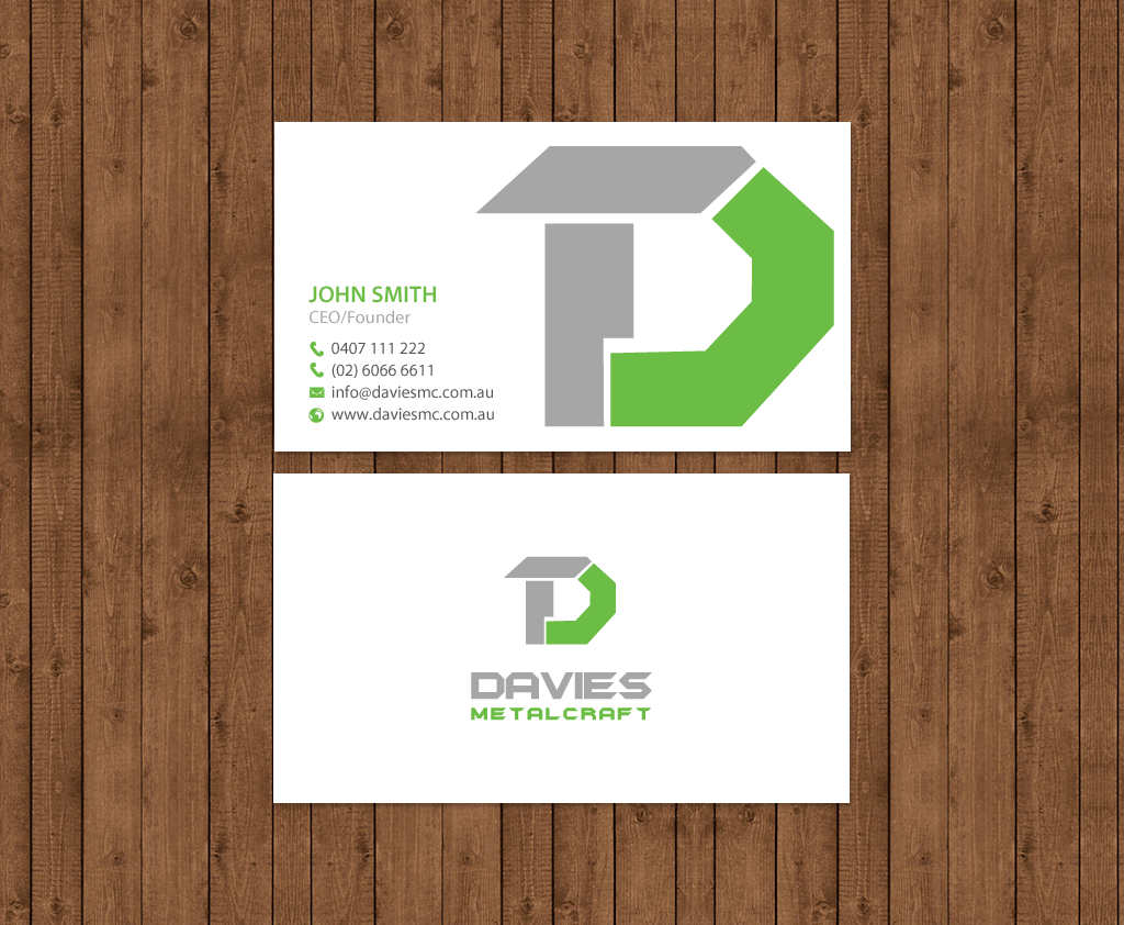 Diseño de Tarjeta de Presentación por chandrayaan.creative para Davies Metalcraft | Diseño #13983197