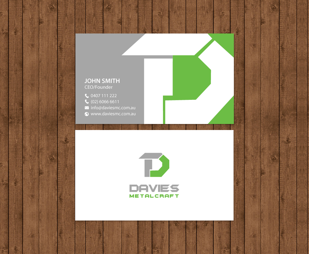 Business Card Design by chandrayaan.creative for Davies Metalcraft | Design #13988016