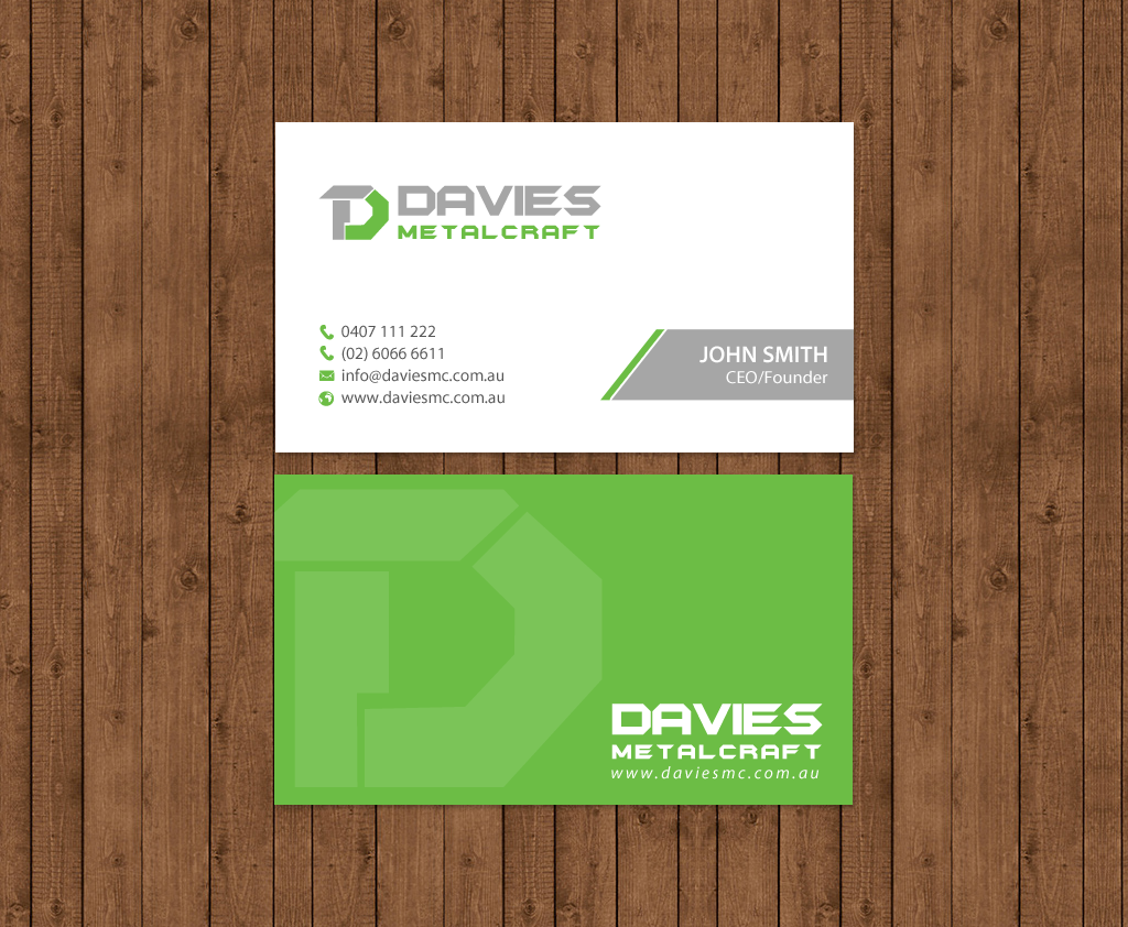 Business Card Design by chandrayaan.creative for Davies Metalcraft | Design #13988021
